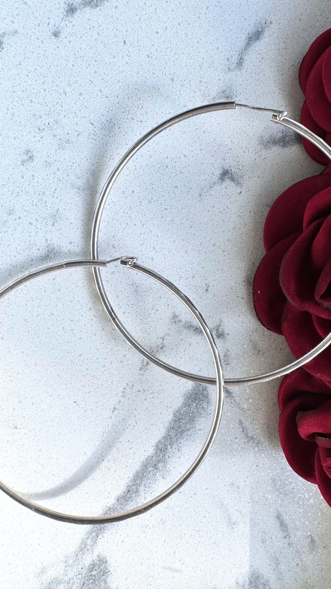 Large 925 Silver Earring