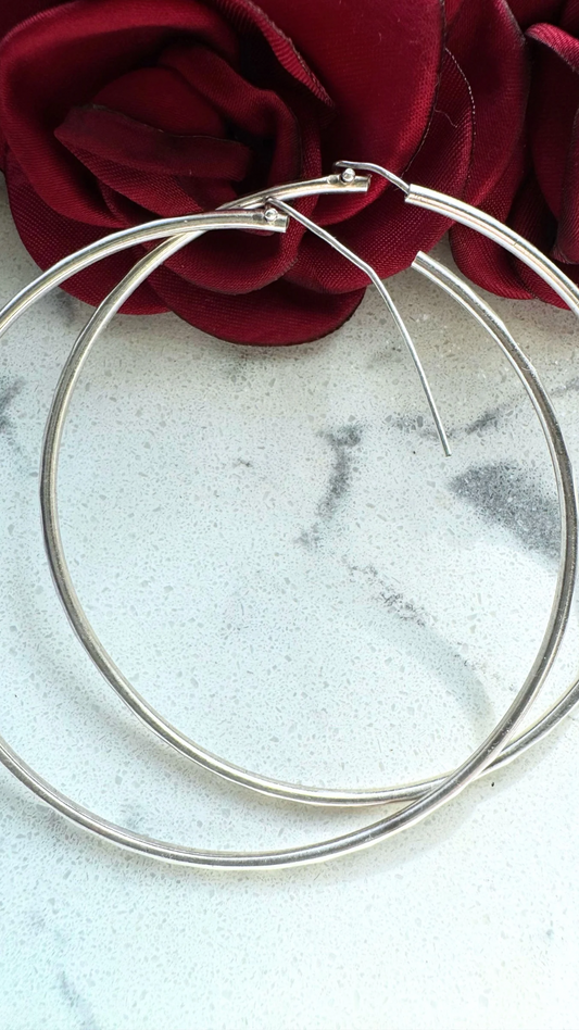 Large 925 Silver Earring