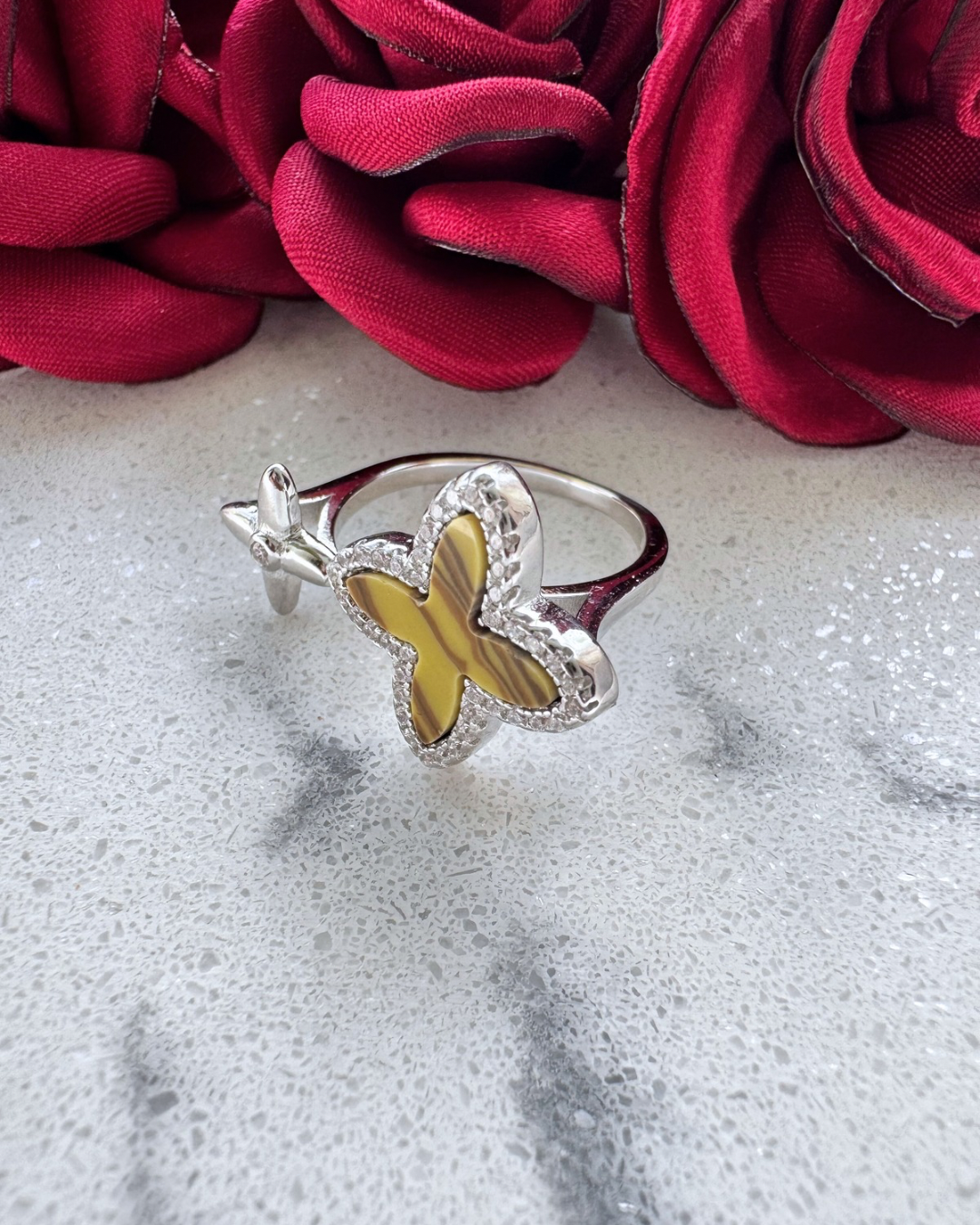 Insp. bague en LV avec zircons enchantés en argent .925