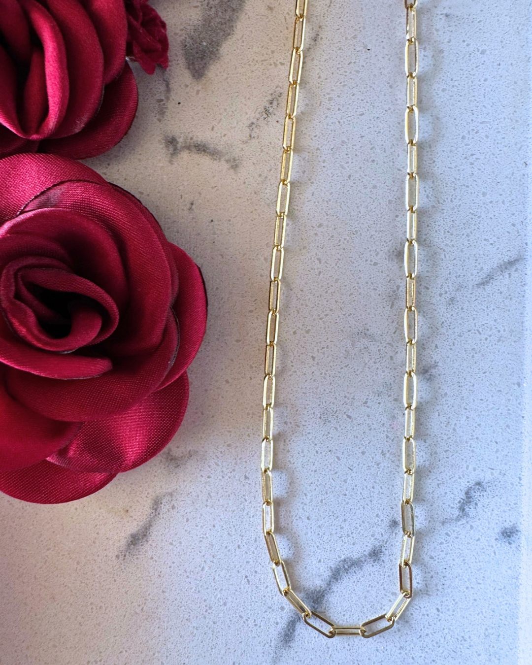 10K Gold Paper Clip Chain