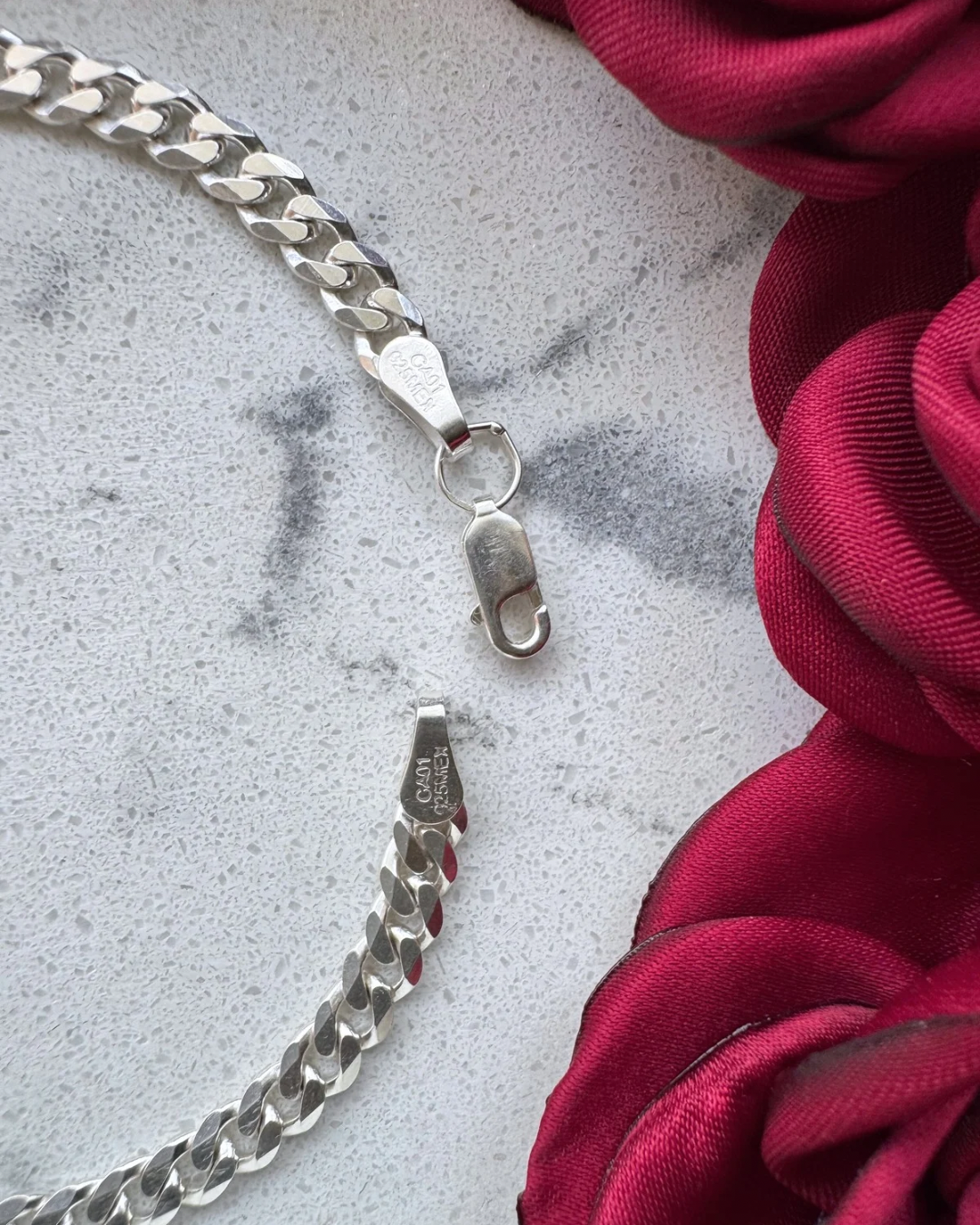 Slave with Cuban Chain, 21cm Silver .925