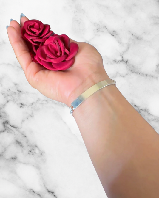 Esclave avec chaîne cubaine, 21 cm, argent .925