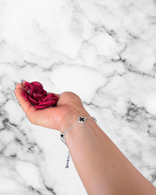 Bracelet inspiré, VAN CLEEF Onyx, argent 925