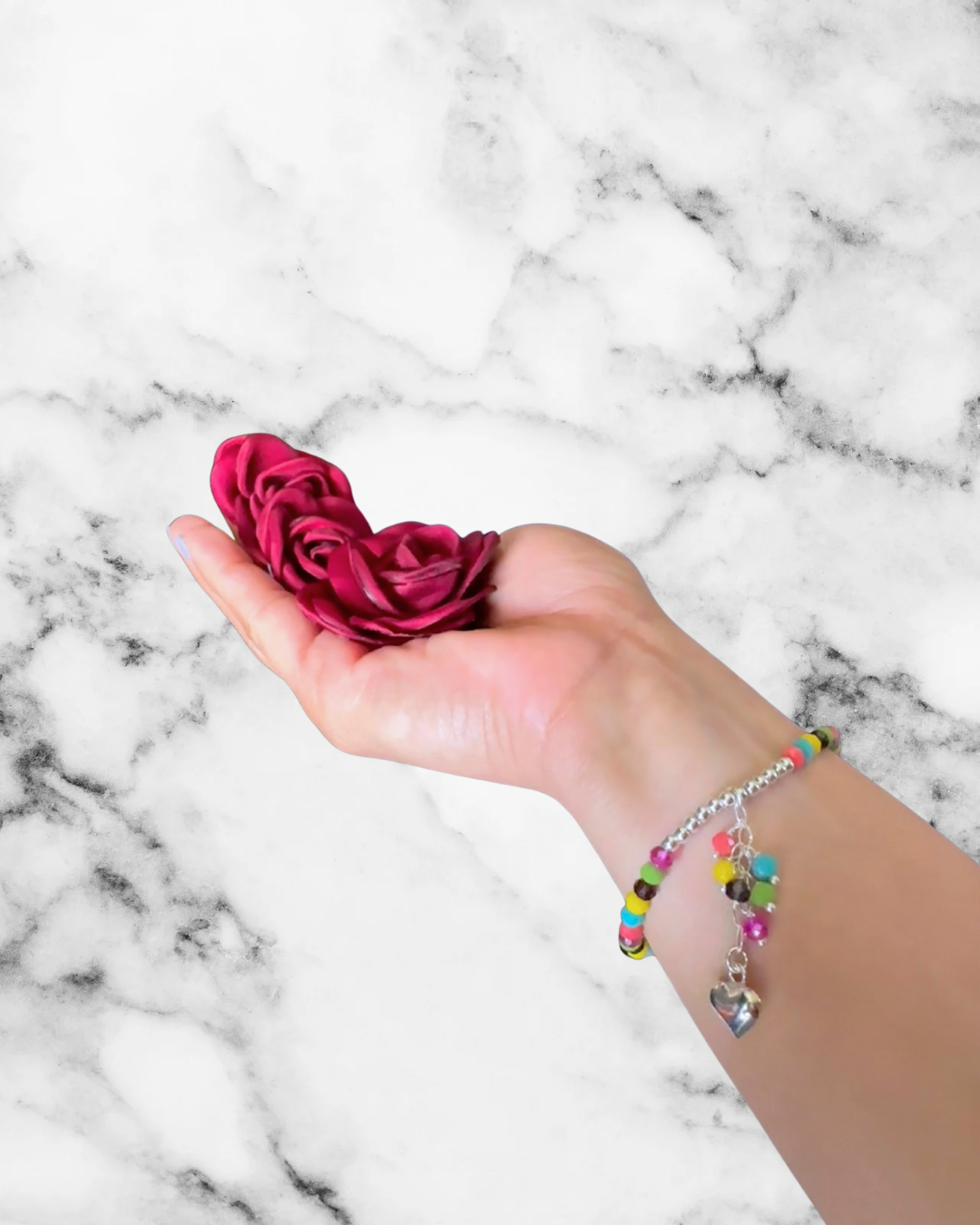 Bracelet en pierres colorées