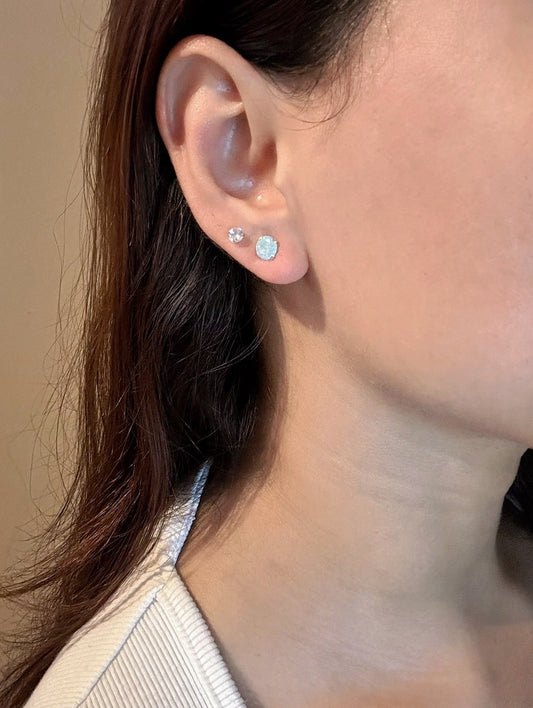 Broche en zircone, glace bleue, guirlande lumineuse, argent 925 