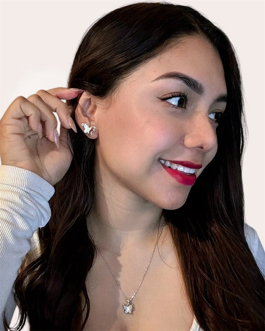 Ensemble de papillons 3D sablés