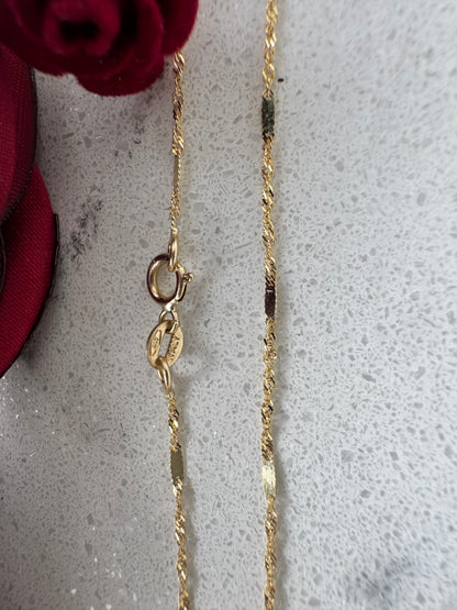 Twisted Chain with 10K Gold Plate