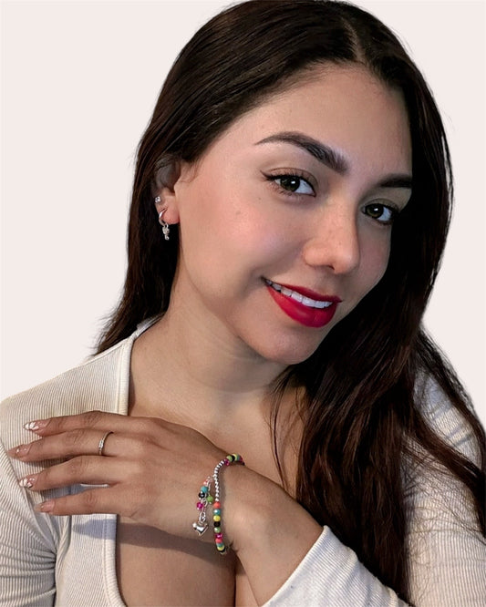 Bracelet en pierres colorées