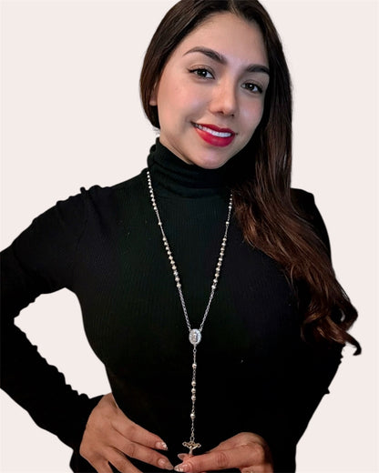 Silver rosary