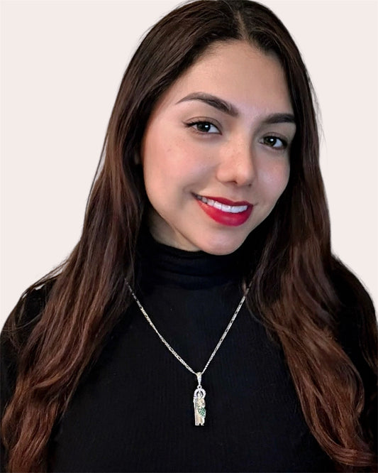 Pendentif Saint Jude avec zircone en argent 925