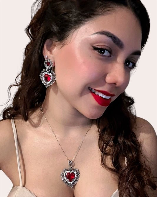 Tulipe sertie de zircones en argent 925