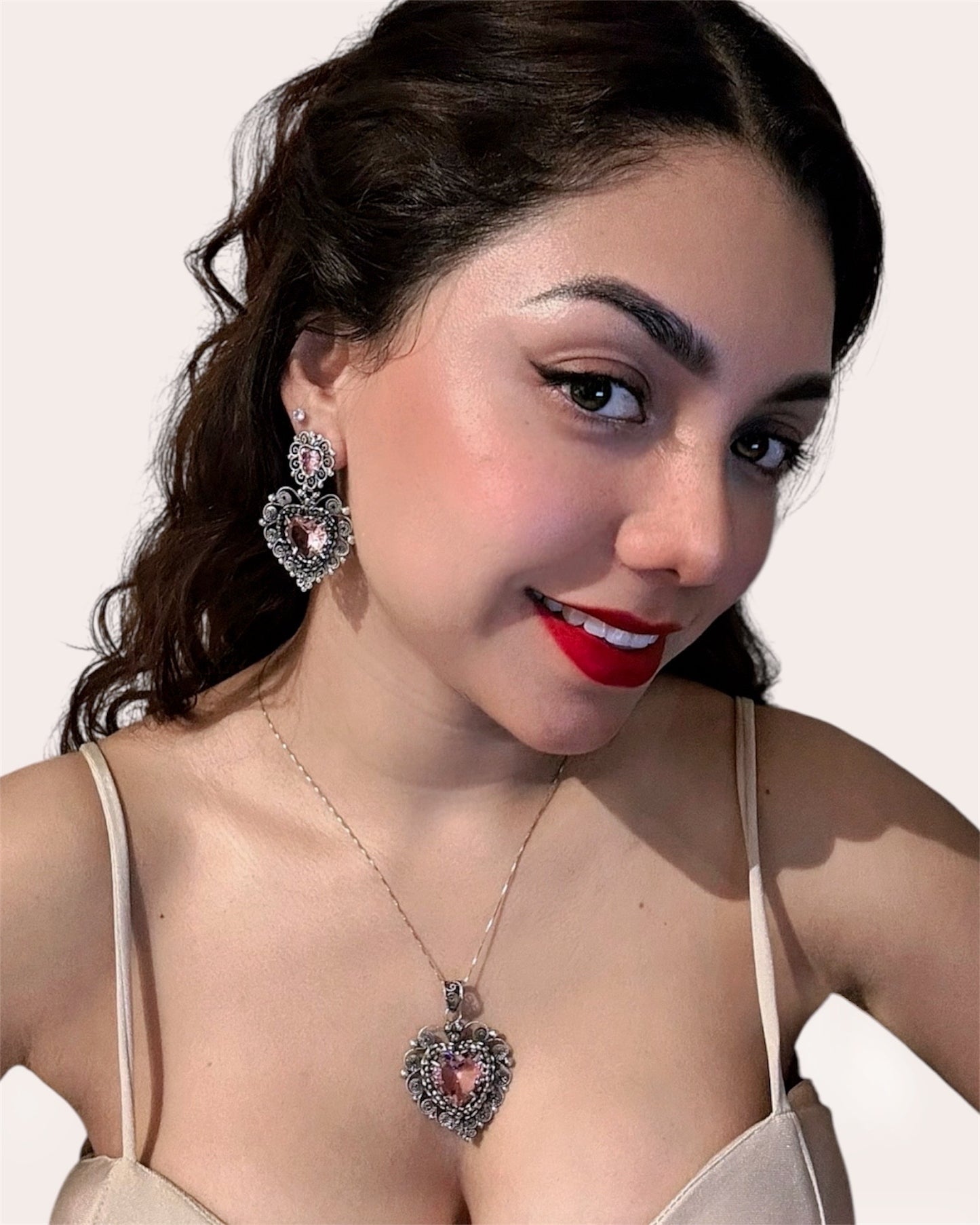 Tulip Set with Zirconia Silver.925