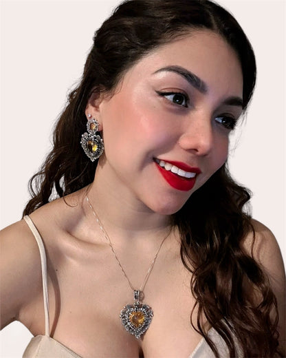 Tulip Set with Zirconia Silver.925