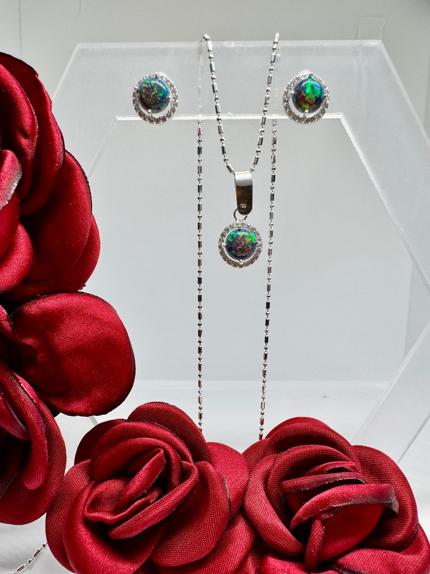 Opal Set of Different Colors Silver .925