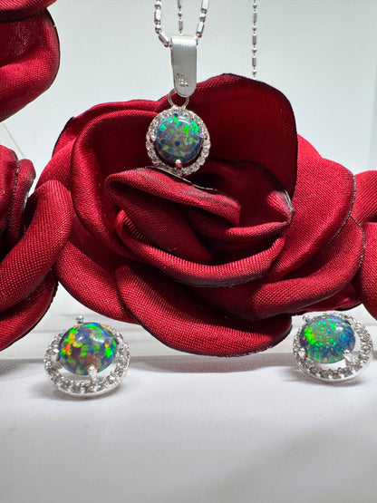 Opal Set of Different Colors Silver .925
