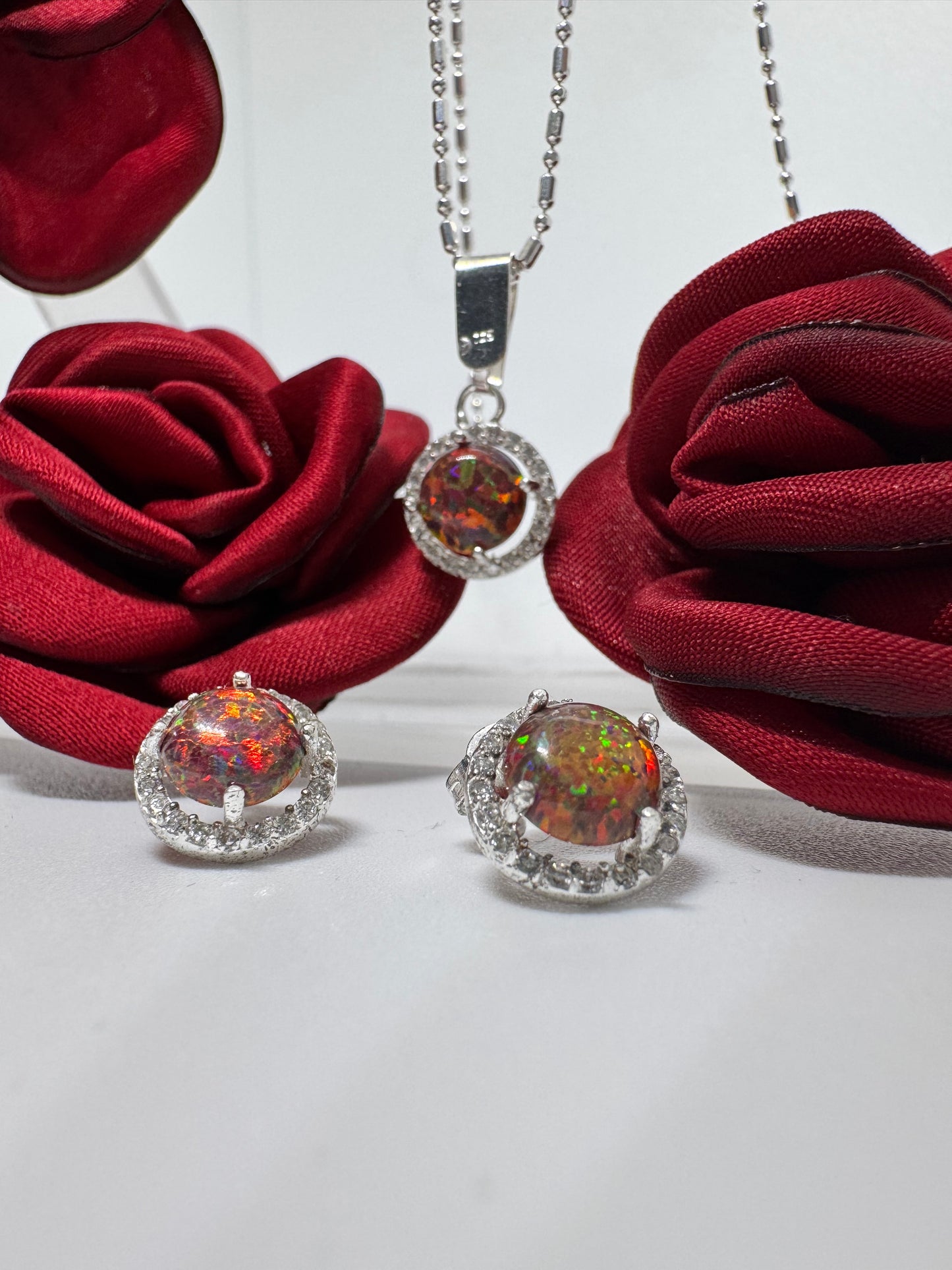Opal Set of Different Colors Silver .925