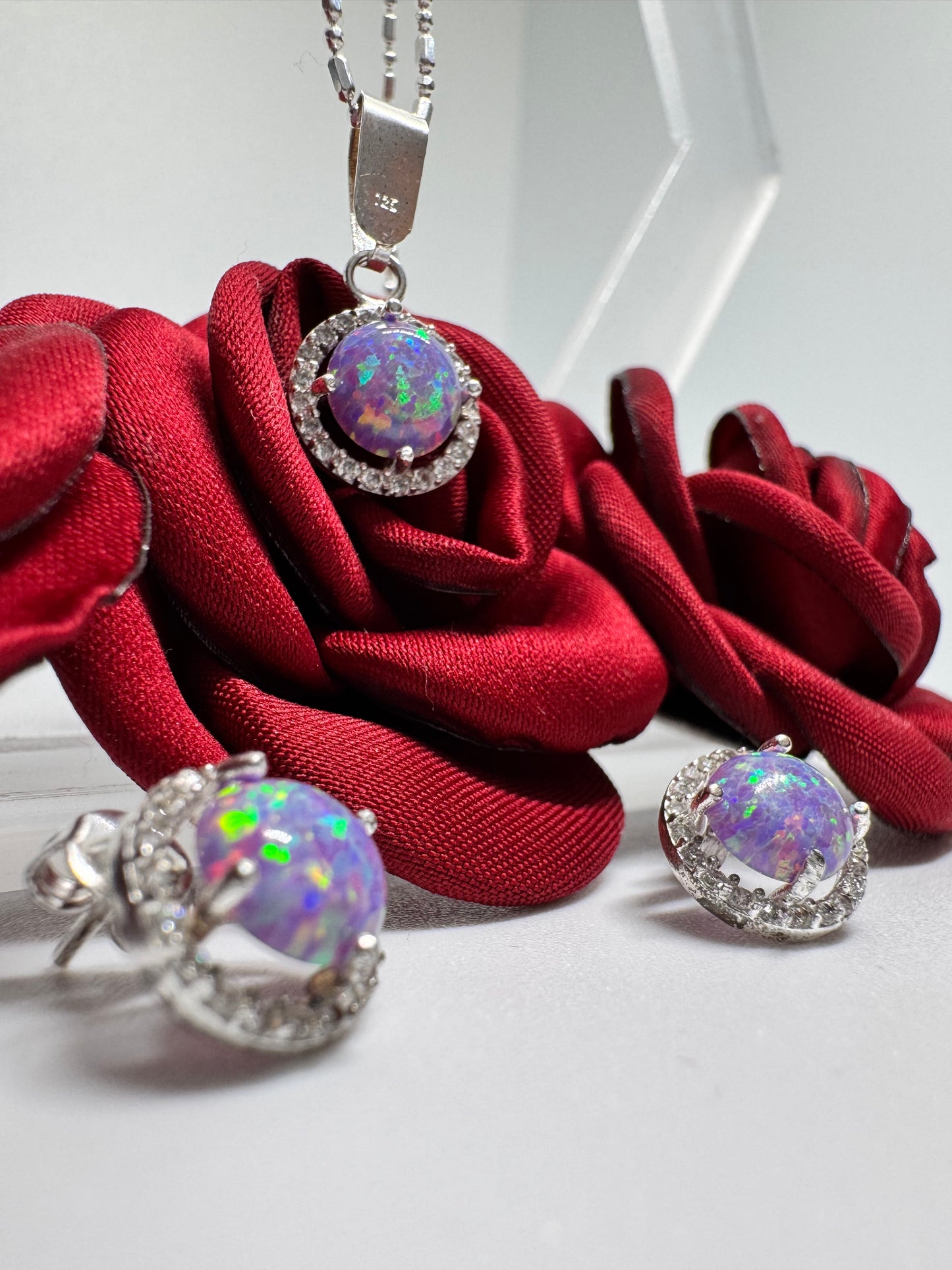 Opal Set of Different Colors Silver .925