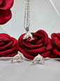 Sandblasted Dolphin Set Silver.925