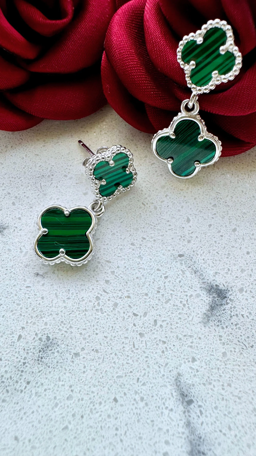 Aretes Inspirados en Van Cleef – Plata .925 con Rodio