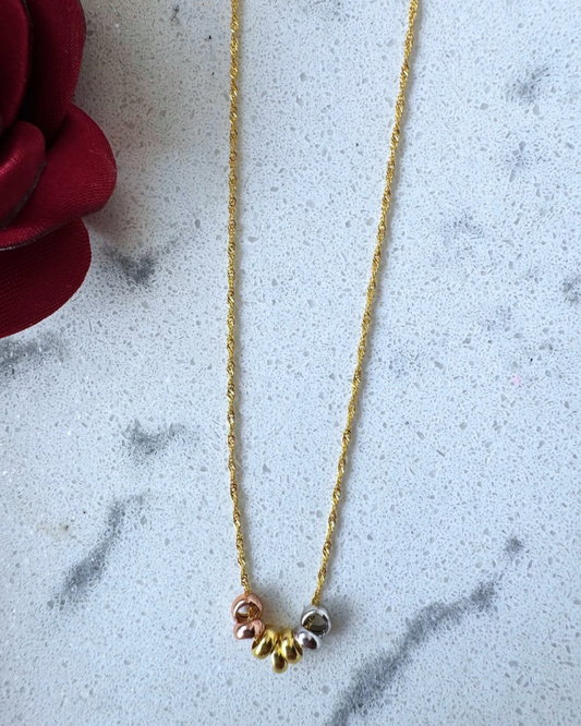 Collar Semanario Tricolor ORO 10K