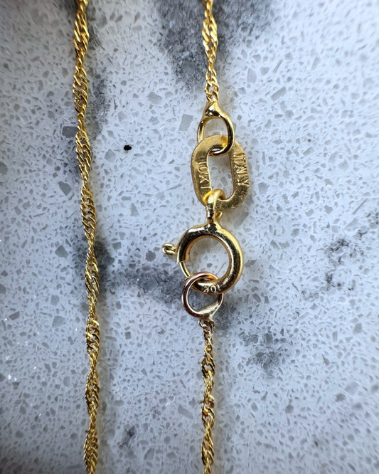 Collar Semanario Tricolor ORO 10K