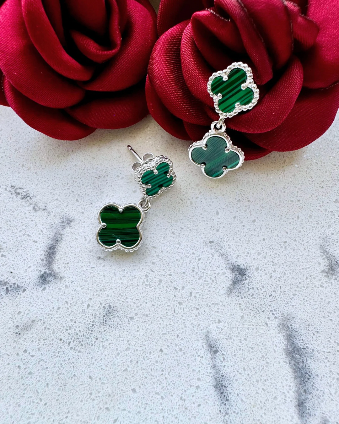 Aretes Inspirados en Van Cleef – Plata .925 con Rodio