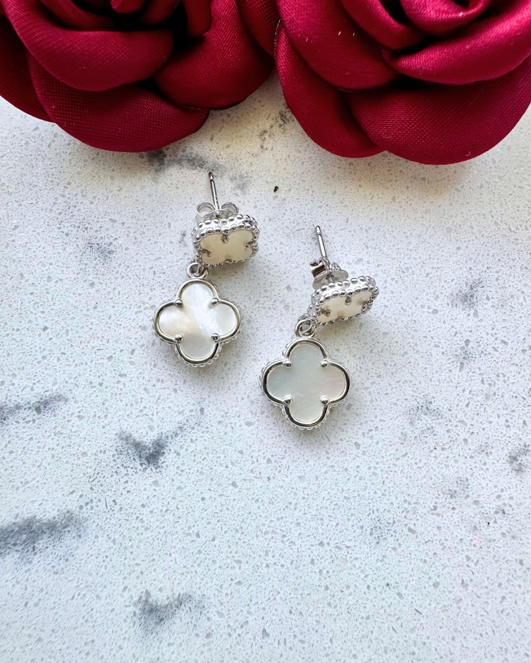 Aretes Inspirados en Van Cleef – Plata .925 con Rodio