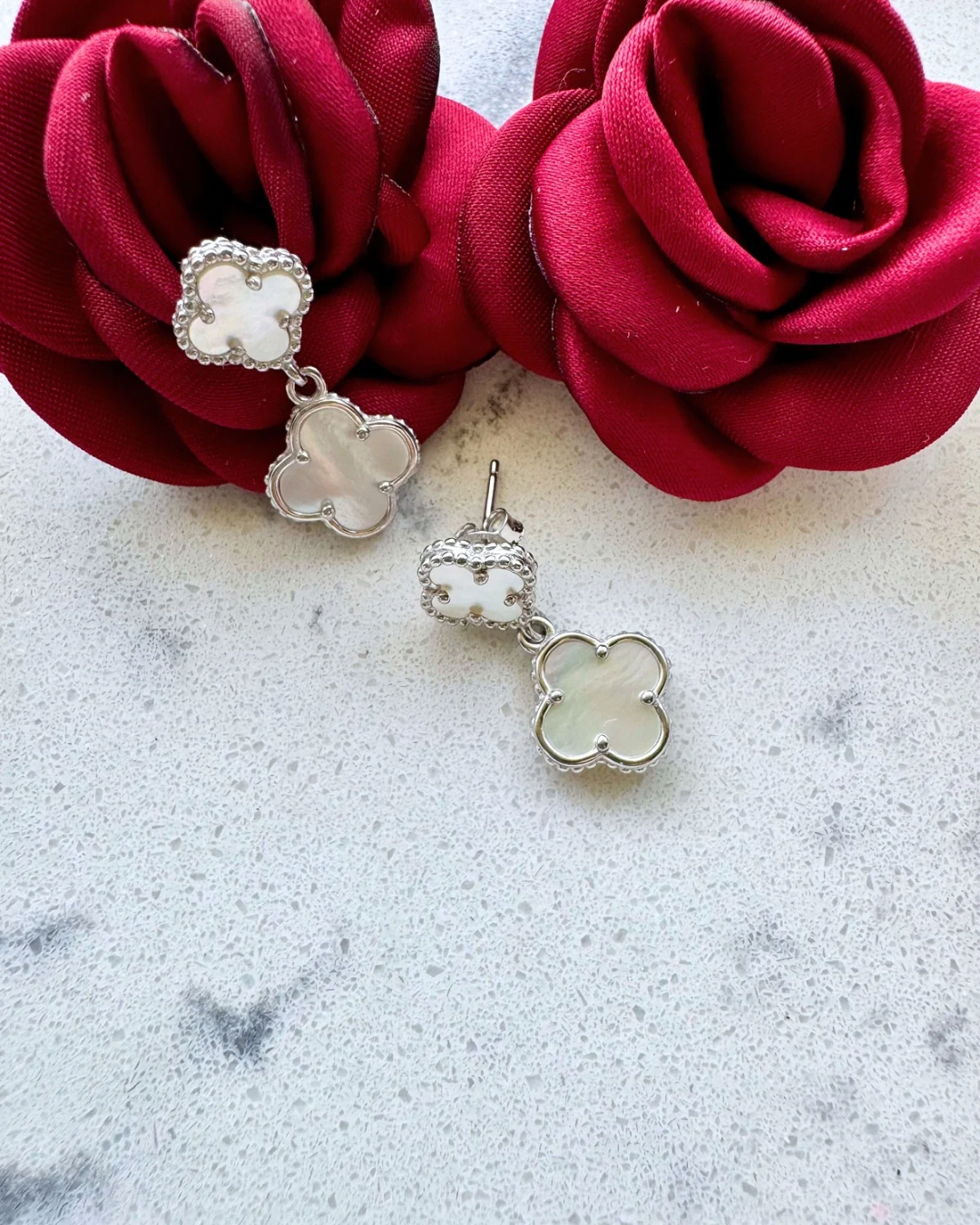 Aretes Inspirados en Van Cleef – Plata .925 con Rodio