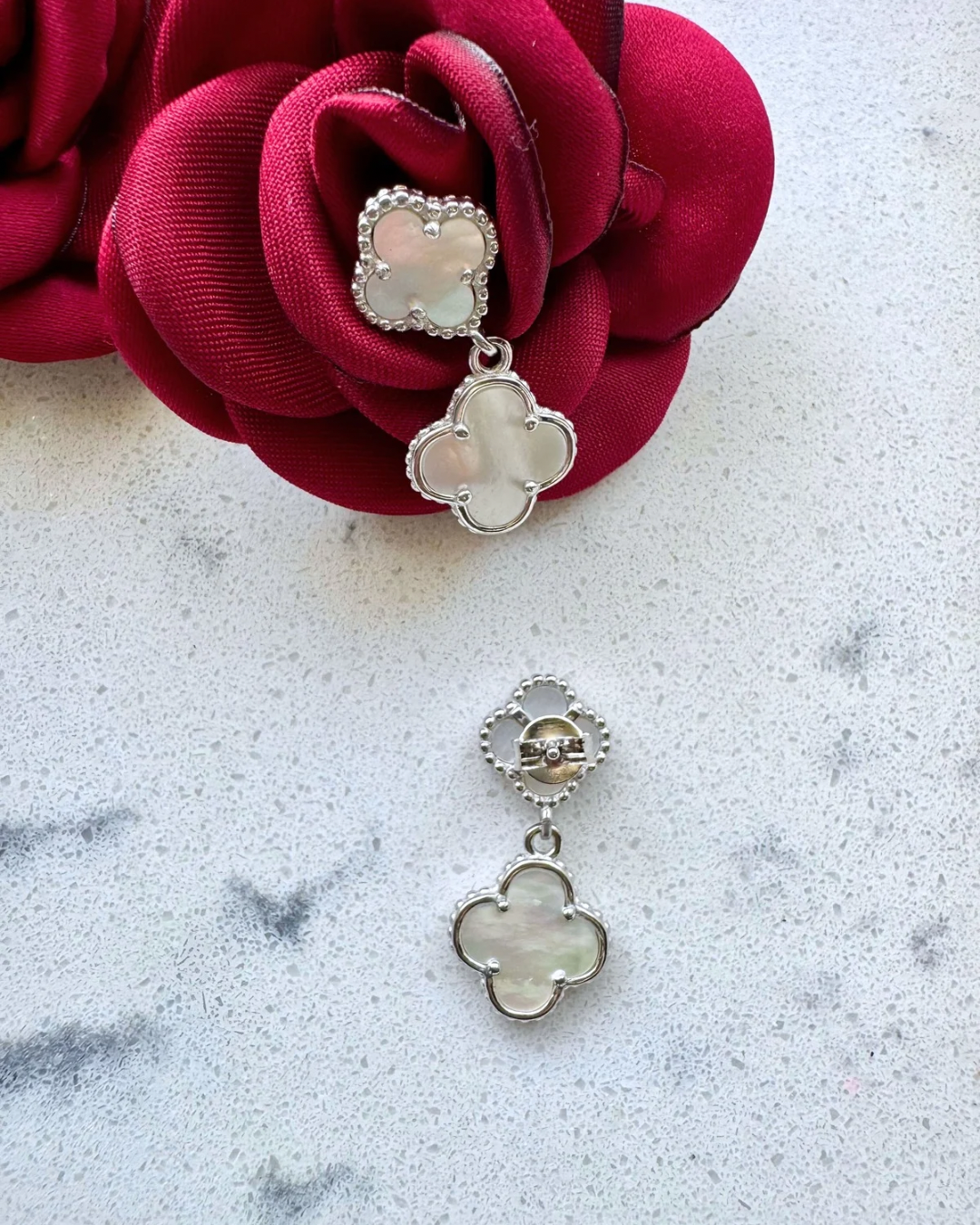 Aretes Inspirados en Van Cleef – Plata .925 con Rodio