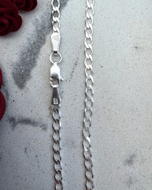 Chaîne cubaine 55 cm en argent .925
