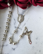 925 silver rosary, 70 cm