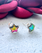 Arete estrella swarovski, Plata .925