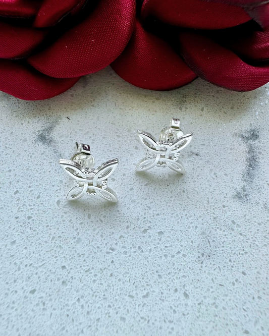 Aretes nudo de bruja, Plata .925