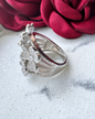 Enchanted ring with 4 flowers made of 925 silver