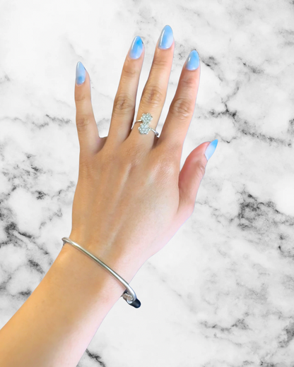Ada flower ring, double 925 Silver