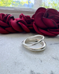 Anillo doble, grueso y delgado, Plata 925