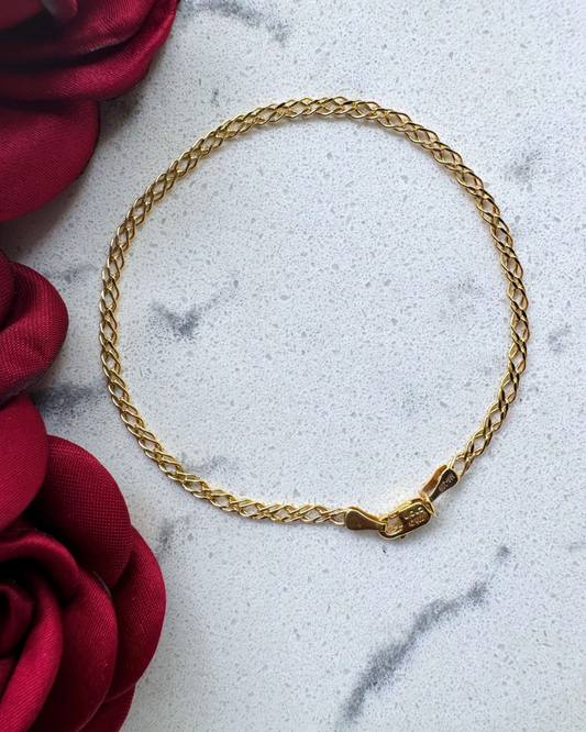 Pulsera Doble Rombo, 10K