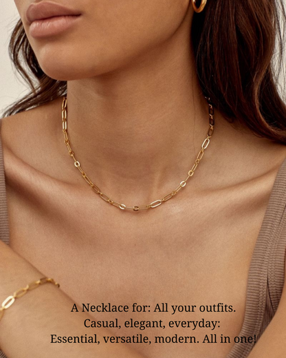 10K Gold Paper Clip Chain