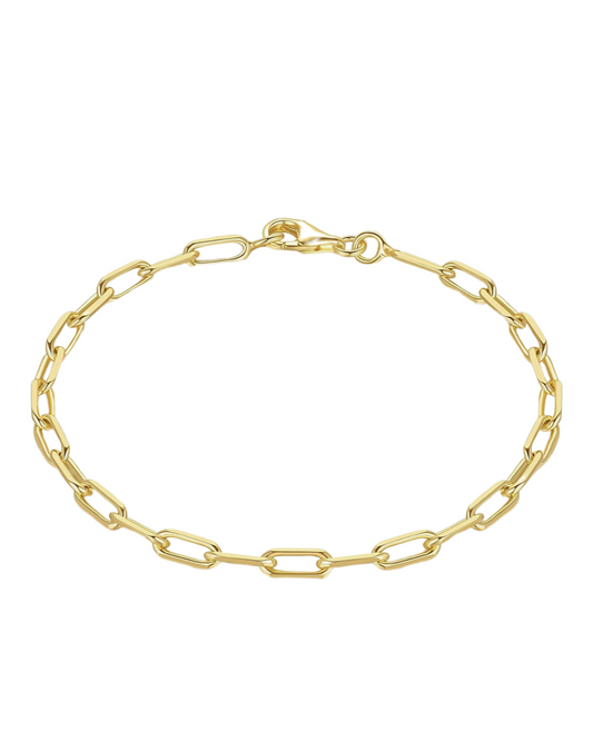 Brazalete paper clip, ORO 10K